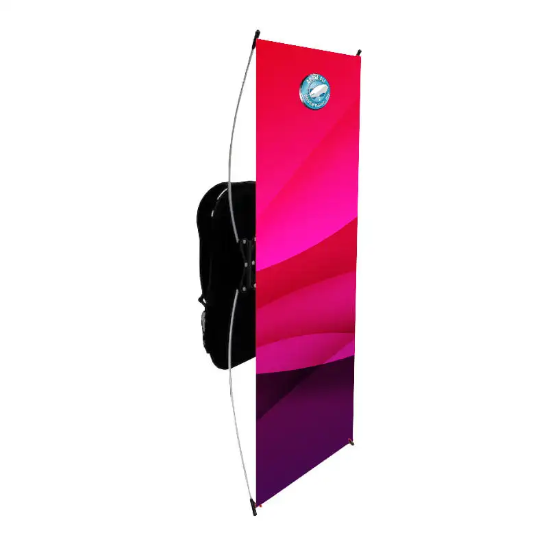 Wholesale Free Design Teardrop Feather Walking Backpack Flying Flags Banner for Promotional outdoor Advertising