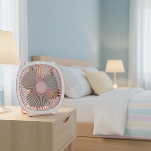 Nouveau ventilateur de table numérique rechargeable USB, mini ventilateur portatif à clipser, ventilateur de refroidissement d'air, ventilateur de bureau standard - Product Image 1
