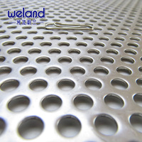 WELAND Tôle perforée en aluminium à mailles diamantées, perforation métallique micro-perforée, galvanisée, maille perforée de 1,5 mm