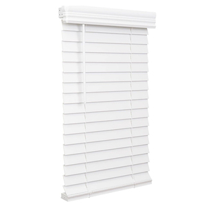 Persianas Venecianas de PVC al por Mayor, Blancas, de 2 Pulgadas, sin Cable, de 50 mm, Impermeables, Imitación Madera - Product Image 2