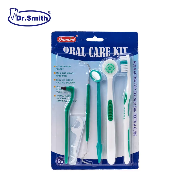OEM набор для ухода за полостью рта включает зубную щетку и зубную нить, индивидуальная этикетка, упакованная в коробки/коробки