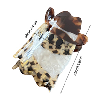 Pince à cheveux fantôme en acétate style cowboy, motif écaille de tortue vintage, pince à cheveux fantaisie style western pour chapeau