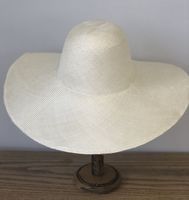 ND444 Parisisol Chapeau de cowboy en paille non fini avec bord en parasisal 645 Chapeau de cowboy d'été