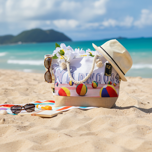 Wildwood กระเป๋าชายหาด13 "X19" คอลเล็กชั่นฤดูร้อน48ชิ้น/CS ปรับแต่งโลโก้เปิดปิดลายตกแต่งผ้าฝ้ายผ้าใบ - Product Image 5