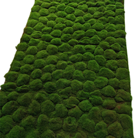Tapis de mousse verte stabilisée pour jardin miniature, fleurs espagnoles et boules de fleurs, véritable tapis de mousse verte stabilisée