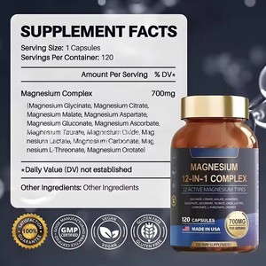 Capsules de Magnésium Complexe 12-en-1 : Glycolate, Citrate, Malate, Aspartate, Gluconate, Ascorbate, Taurate, Oxyde – Complément Alimentaire - Product Image 6