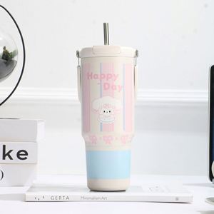 Gobelet isotherme portable en acier inoxydable avec poignée, imprimé animaux mignons, personnalisable avec logo, idéal pour les cadeaux de fin d'année – Fournisseur Fabricant - Product Image 2