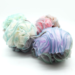 Factory Direct 4-Color Bath Pouf Set, Exfoliating <strong>Shower</strong> <strong>Sponge</strong> for Body Care - Product Image 3