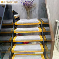 Großhandel Maschinengefertigte Mittellange Schlingenflor-Treppenfliesen mit Umweltfreundlicher PVC-Rückseite, Karomuster, Rechteckig, Orientalischer Stil