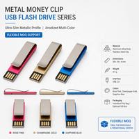 Clé USB 2.0 personnalisée OEM avec logo, format mini-clip de livre, cryptage, carte ultra-fine, garantie 3 ans - 8 Go - 128 Go, cadeau promotionnel scolaire