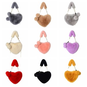<span class=keywords><strong>Bolso</strong></span> Bandolera de Piel Sintética de Conejo con Forma de Corazón, Orejas de Conejo y Pompón Esponjoso, <span class=keywords><strong>Bolso</strong></span> de Mano con Cadena, Mini <span class=keywords><strong>Bolso</strong></span> de Hombro Lindo para Mujer - Product Image 2