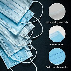 Usa e getta <span class=keywords><strong>3</strong></span> Strati di Tessuto Non Tessuto Respirazione Faccia Comodo Scudo Di Sicurezza di Protezione Maschera per Il Viso - Product Image 4