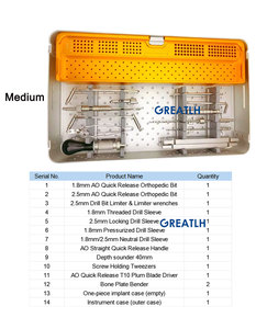 Alat Bedah Ortopedi Hewan, Kit Set Instrumen Sekrup Pelat Pengunci Rekonstruksi ALPS Ortopedi Hewan - Product Image 4