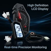 Velocímetro Digital LCD Universal para Motocicleta, 15000 RPM, 199 KM/H, Retroiluminación Ajustable, Panel de Instrumentos