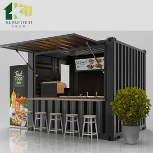 10ft aangepaste luxe ontwerp hoge kwaliteit mobiele moderne container koffie bar restaurant winkel