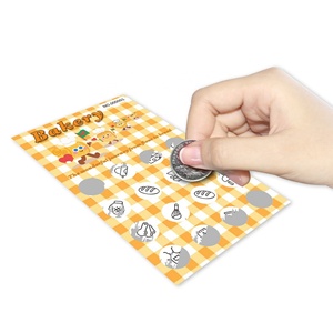 Cartoon Custom <b>Scratch</b> Tickets 16 <b>Scratch</b> Areas Food Elements <b>Scratch</b> Off Match 4 Identical Symbols to Win - Product Image 4