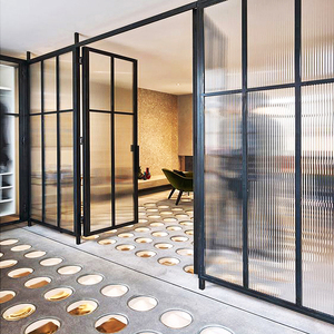 Puerta de aislamiento de patio de Villa, aislamiento térmico y aislamiento acústico, muro cortina de vidrio para patio, puertas y <span class=keywords><strong>ventanas</strong></span> de acero - Product Image 1