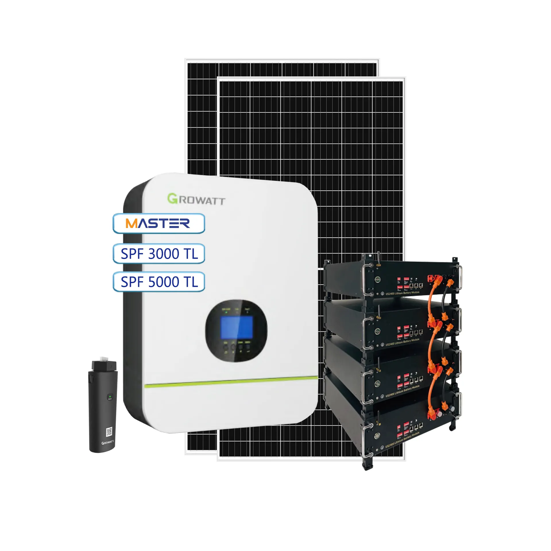 Growatt SPF 5000TL HVM 5000W 5KW Off Grid Inverter 3kw 5kw Pure Sine Wave Solar Power SPF 3000TL HVM Growatt Solar Inverter