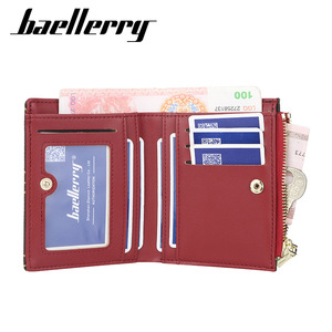 กระเป๋าสตางค์สั้นผู้หญิง Baellerry หนัง PU ขนาดเล็ก กระเป๋าใส่เหรียญแบบซิป ลายตัวอักษร ใช้ได้ทุกวัน - Product Image 2