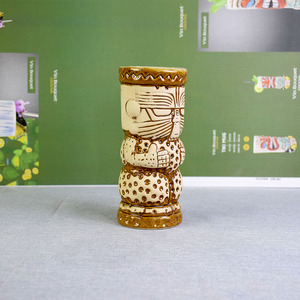 Creative American Tiki Bar 400ml Taza de porcelana esmerilada Taza de cóctel Hawaiano para regalos de negocios Restaurantes del Día de San Valentín - Product Image 2