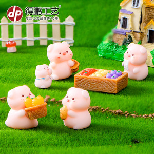 Dp <b>Mini</b> Pig Figurines Resin Craft Animal Decor Home Decoration - Product Image 3