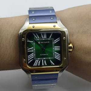 Luxury Style 38mm Sapphire Glass Watch for Japanese NH35 Movement 904L Square Stainless Steel Case - Product Image 6