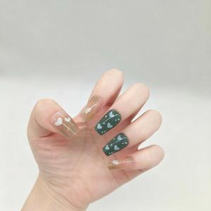 <span class=keywords><strong>เล็บ</strong></span>ปลอม<span class=keywords><strong>ลาย</strong></span>หัวใจสำหรับฤดูใบไม้ร่วงและฤดูหนาว ชุด 24 ชิ้น สีน้ำตาล/<span class=keywords><strong>เขียว</strong></span>เข้ม วัสดุ ABS รูปทรงสี่เหลี่ยมขนาดกลาง สติ๊กเกอร์ติดเล็บแบบธรรมชาติ - Product Image 2