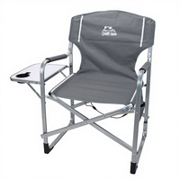 Chaise de camping pliante robuste en aluminium léger avec table d'appoint, pour extérieur et parc, en tissu Oxford, vente en gros directe usine