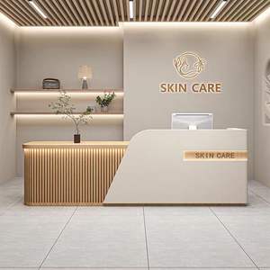 YS-0638 настраиваемый L-образный угловой стойка регистрации, современный китайский стиль, стойка регистрации для отелей, салонов красоты, магазинов одежды - Product Image 5