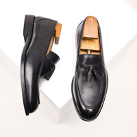 Mocassins à pampilles en cuir de vache véritable poli à la main pour hommes, chaussures de ville légères et confortables toutes saisons, style coréen