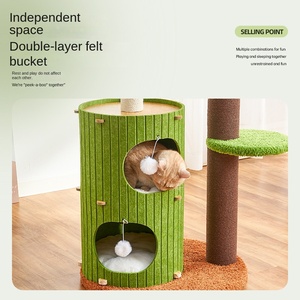 Trendy Luxury <strong>Cat</strong> <strong>Climbing</strong> Tree Household Nest-Body Green Multi-Level <strong>Cat</strong> Tree Tower Felt <strong>Cat</strong> <strong>Climbing</strong> <strong>Frame</strong> Packaged in Carton - Product Image 3