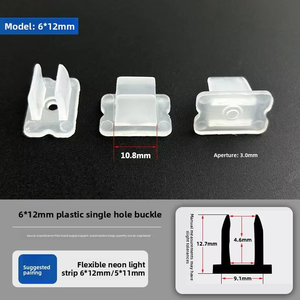 Easy Install Clear <b>PVC</b> LED Neon Flex Clips Universal Mounting Brackets for 2835 5050 SMD LED <b>Strip</b> Light Cable Holder Wholesale - Product Image 5