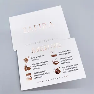 Wholesale Custom Brand Printing With Rose Gold Foil Logo Luxury Small Business Thank You Cards Business Card