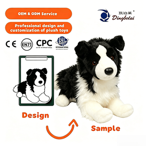 Peluche de Perro <span class=keywords><strong>Pastor</strong></span> Alemán, Modelo de Animal Creativo y Adorable, Súper Suave, Juguete de Peluche - Product Image 1