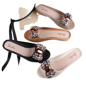 Nouvelles Chaussures Plates Décontractées pour Femmes, Style Français, Sandales à Bout Ouvert pour l'Extérieur - Product Image 1