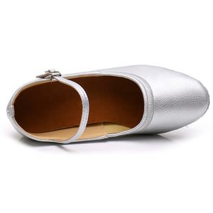 <span class=keywords><strong>Zapatos</strong></span> de Baile Latino para Mujer, Cómodos, Tacón de 5cm, <span class=keywords><strong>Zapatos</strong></span> de Salsa para Niñas, Parte Superior de Encaje Suave, Satén de Algodón, Modernos, Talla Mediana - Product Image 4