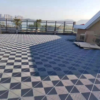 Dalles de Sol de Garage à Grille Carrée en PP 400*400*18, Dalles de Garage/Atelier Emboîtables en Polymère, Tapis de Sol de Garage TAP & GO