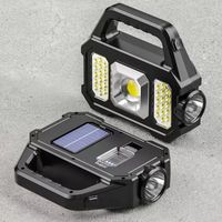 Lampes de poche LED haute puissance rechargeables, lampe de travail pour le camping, lumière solaire multifonctionnelle portable pour l'extérieur