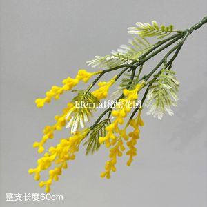 Fleurs artificielles en soie jaunes Mimosa Secret Garden, décorations pour la maison, accessoires de mariage - Product Image 5