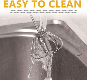 Batidor de huevos de acero inoxidable Shopify, batidor de huevos, batidor de mano, batidor de huevos semiautomático giratorio - Product Image 5