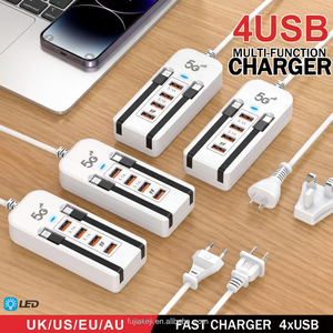 Nouvel adaptateur <span class=keywords><strong>de</strong></span> <span class=keywords><strong>chargeur</strong></span> secteur <span class=keywords><strong>USB</strong></span>-<span class=keywords><strong>C</strong></span> double <span class=keywords><strong>USB</strong></span> 4 ports, tête <span class=keywords><strong>de</strong></span> charge 5.1A pour téléphones <span class=keywords><strong>Apple</strong></span> et Android, prise murale - Product Image 2