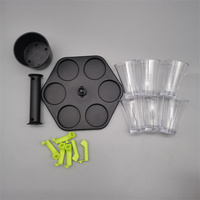6 Shots bar Accesorios Cerveza Vino Dispensador de licor y soporte Six Glass Cup