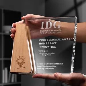 Custom Crystal Wood Trophy Plaque | Creative <strong>Personalized</strong> Engraving for Annual Meeting Award &amp; Business Agent Authorization <strong>Gift</strong> - Product Image 3