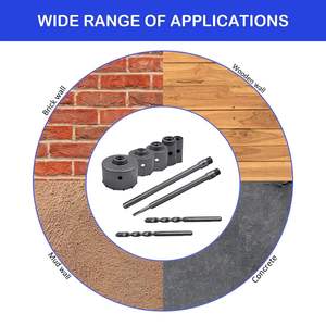 Oem 9pcs Tungsten Carbide 30MM Concrete <b>Hole</b> <b>Saw</b> Set with Round Shank Wall Drill Bits for Drilling Wall <b>Holes</b> - Product Image 5