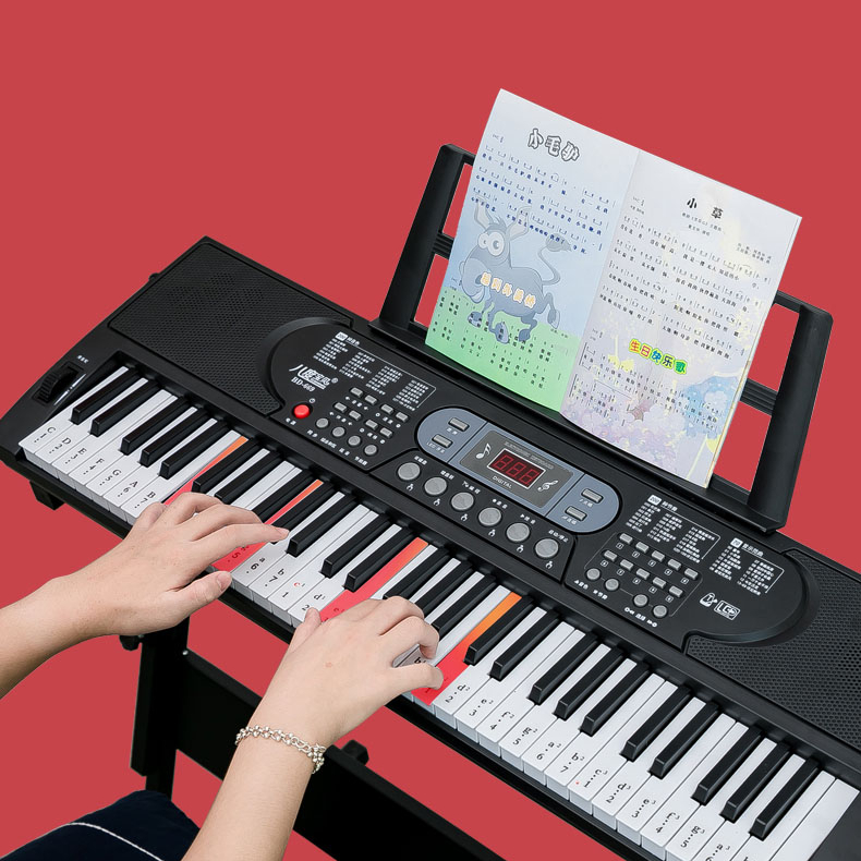 61鍵電子オルガン音楽電子鍵盤オルガン玩具デジタルピアノ (マイク付)