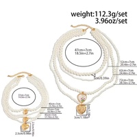 Collier de luxe robuste en perles baroques multirangs avec pendentif cœur pour femme, ras-de-cou imposant en perles irrégulières, cadeau de mariage