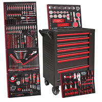 Promotion Usine : Servante d'Atelier 7 Tiroirs Robuste avec 386 Outils, Coffre de Rangement et Meuble d'Atelier