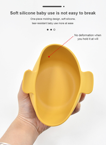 Eco Friendly BPA Free <b>Microwave</b> Safe Silicone Baby Bowls With Suction Cup Non Slip Toddler Dining Dish - Product Image 5