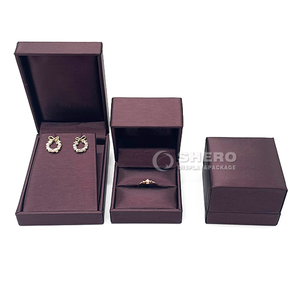 SHERO Purple Square Jewelry Box With Velvet Insert Lid Closure Elegant Packaging For <b>Rings</b> Necklaces - Product Image 4