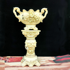 Salon européen colonne romaine Vase en céramique ornements décoration de la maison hôtel hall Vase Simulation fleur - Product Image 4